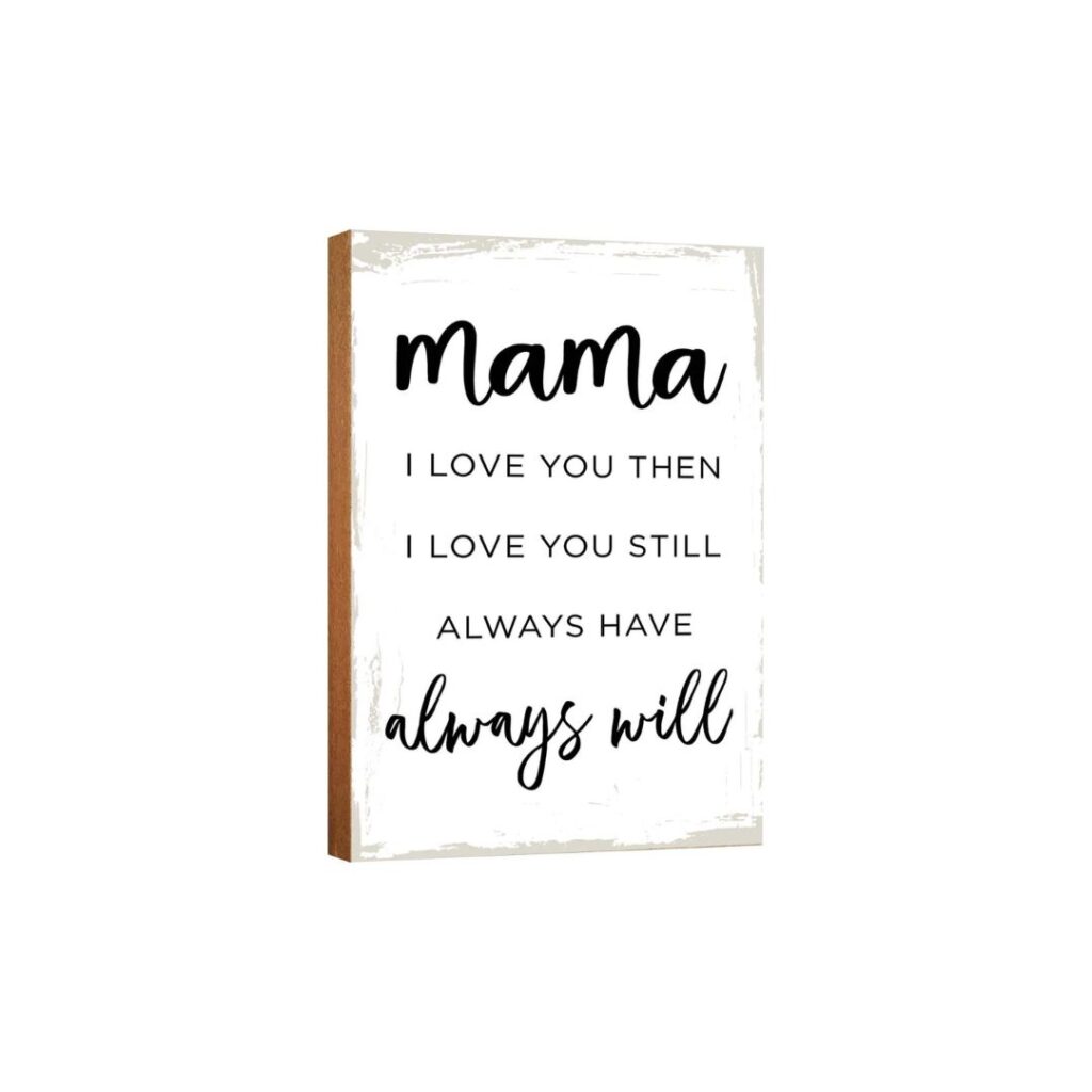 Image of Wooden Tabletop Decor – Mama I Love You 5.5″ x 8″