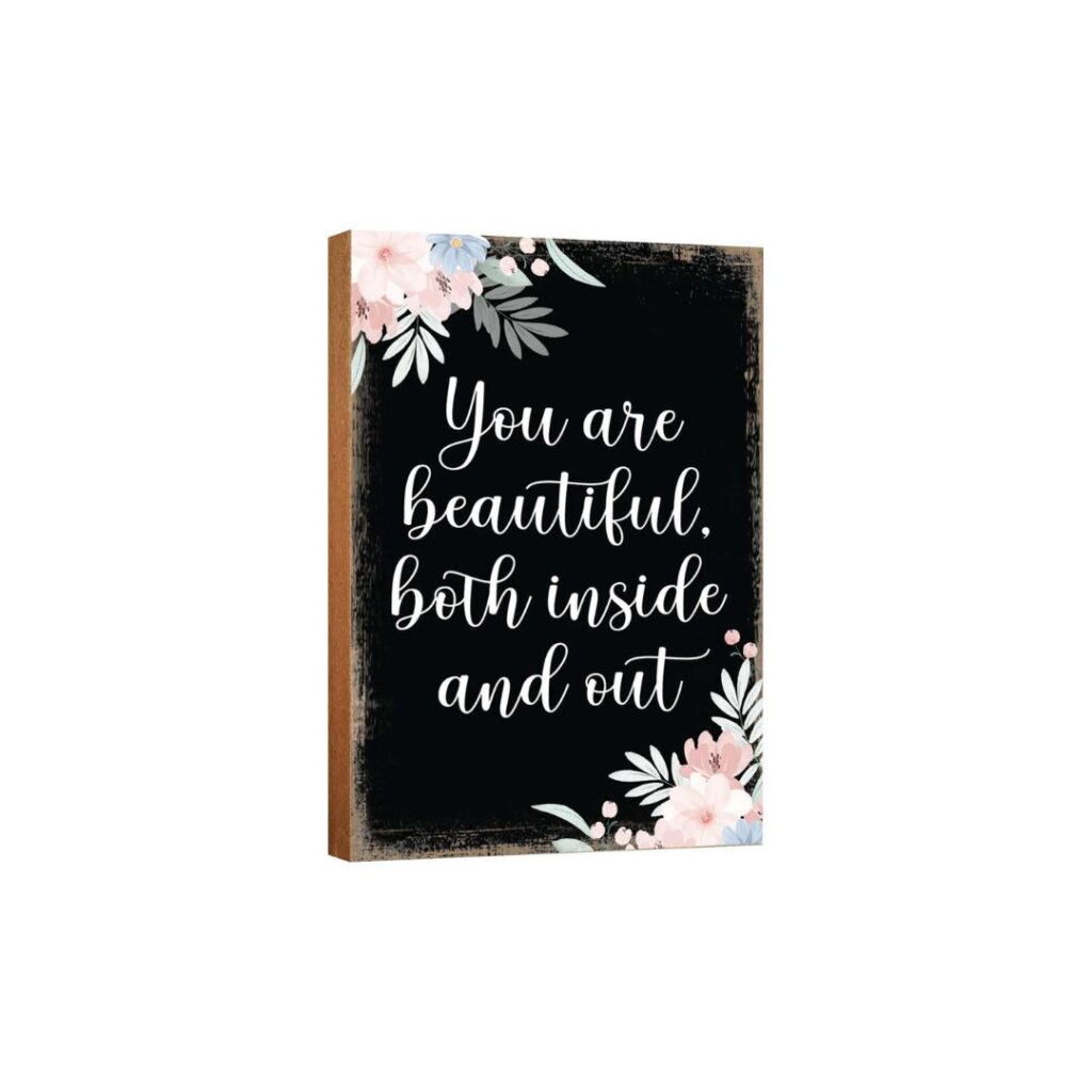 Image of Wooden Tabletop Decor – You Are Beautiful 5.5″ x 8″