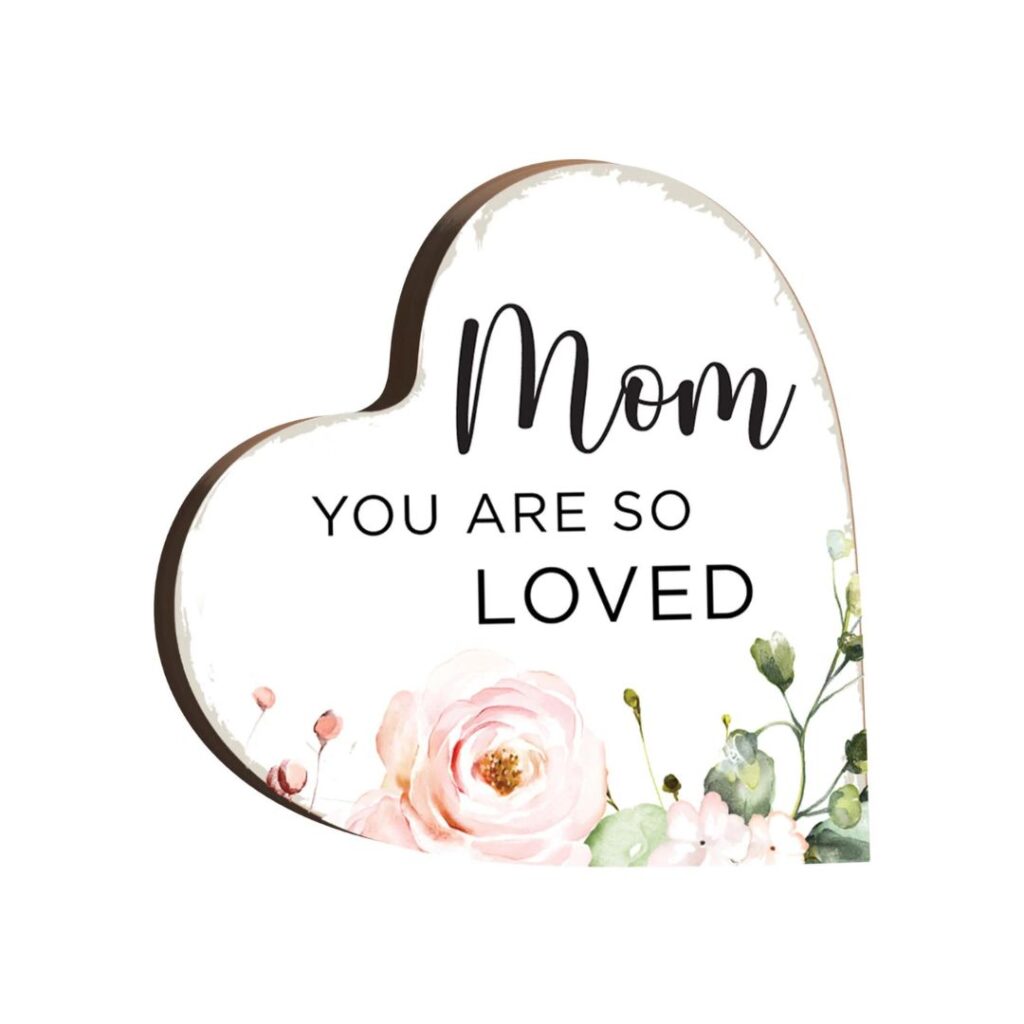 Image of Tabletop Heart Block Mom 7.5″ x 4.75″