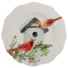 Cardinal Birdhouse Plate set of 3