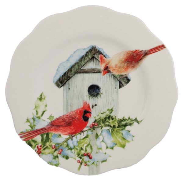 Cardinal Birdhouse Plate set of 3 356 0123 0