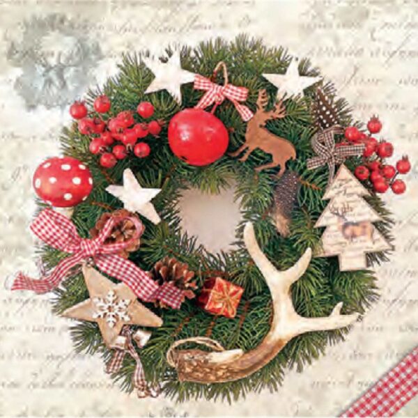 Forest Wreath Luncheon Napkins 365 0127 0