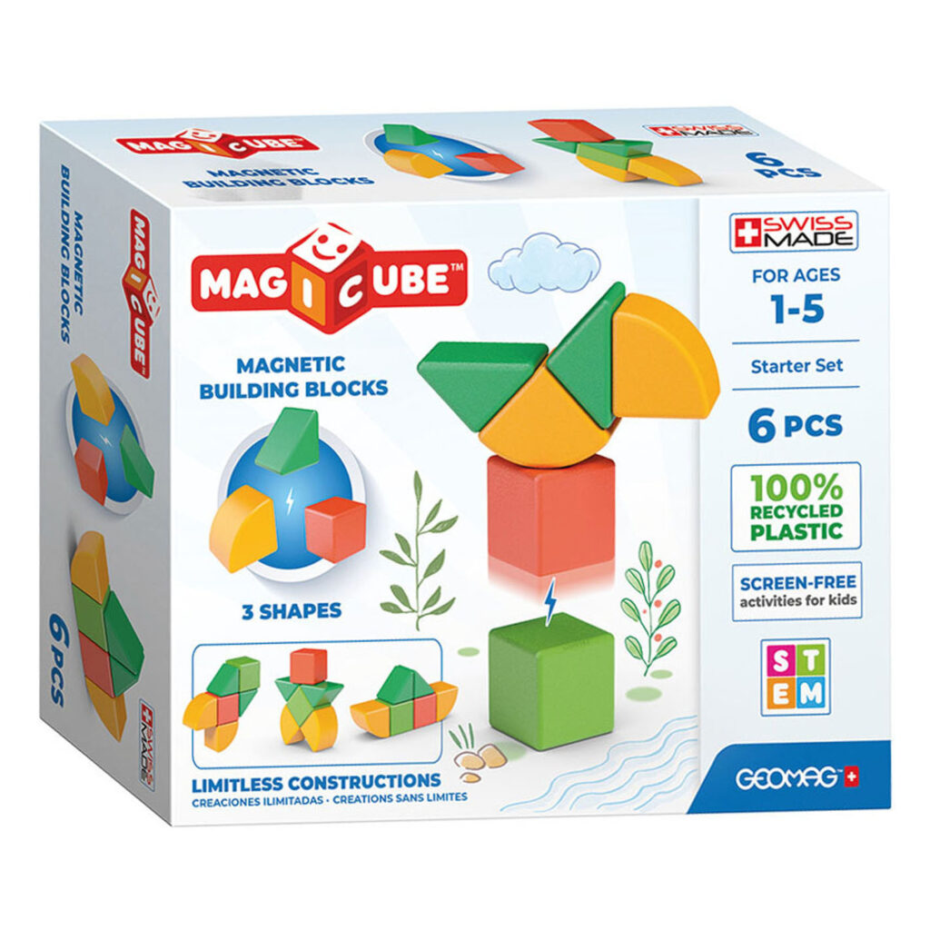 Image of Geomag Magicube 3 Shapes Recycled Starter Set 6 pc