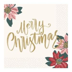Image of Napkins Luncheon Merry Christmas Berries