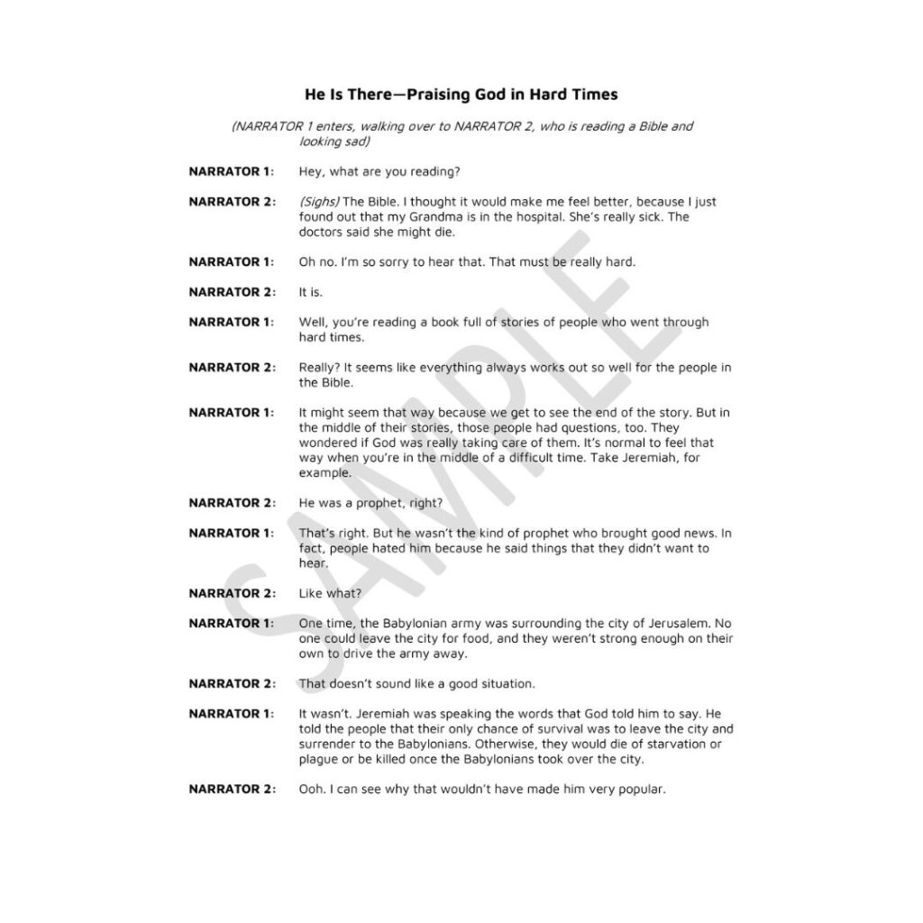 Image of He Is There: Praising God in Hard Times- Script