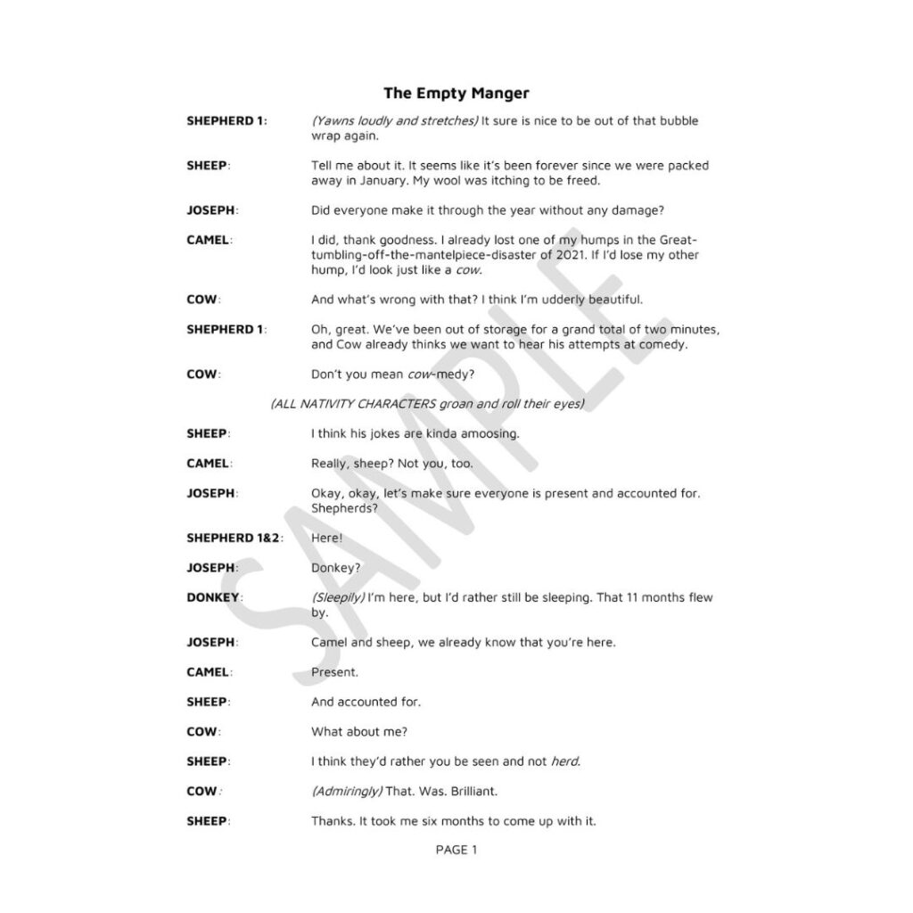 Image of The Empty Manger- Script