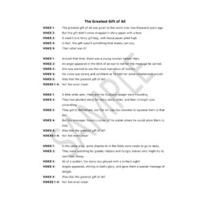 Image of The Greatest Gift of All- Script
