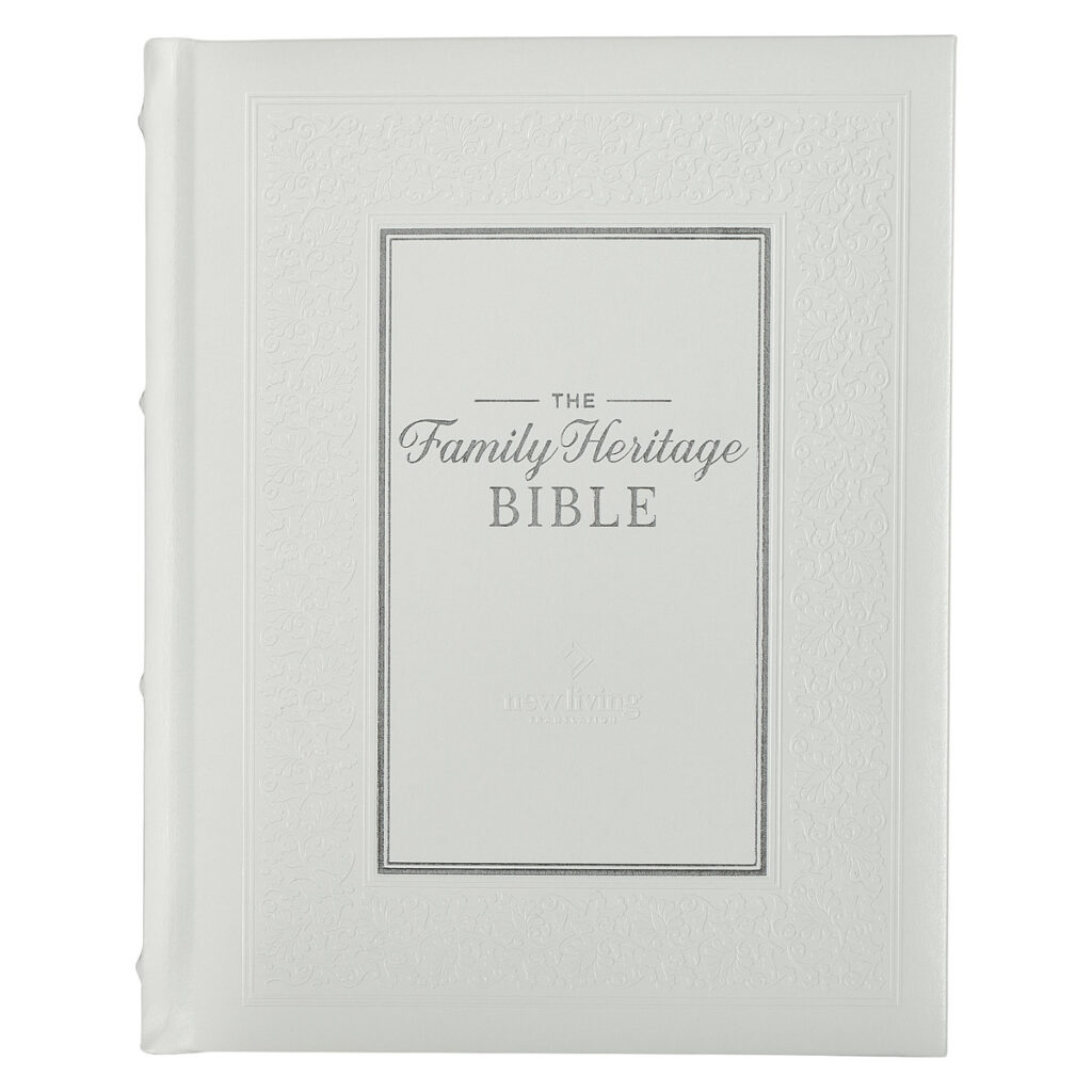 Image of White Faux Leather Hardcover Family Heritage Bible