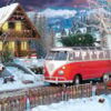 VW Christmas Bus Tin 550 Pc Puzzle - Image 2