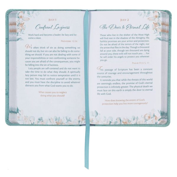 The Lord is my Shepherd Teal Faux Leather Devotional 126 0752 4