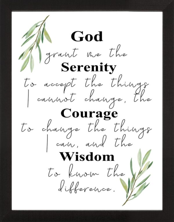 Serenity Prayer Plaque- Brown Frame- 11x14 128 0882 0