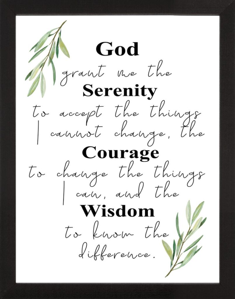 Image of Farmhouse Brown Serenity Prayer 11×14