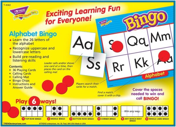 Trend Bingo Game Alphabet -Discontinued 650 0266 2