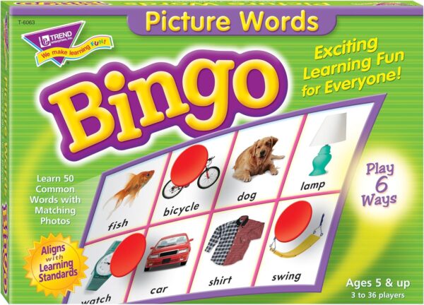 Trend Bingo Game Picture Words 650 0299 0