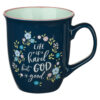 Mug White/Navy Floral God is Good