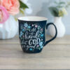 Mug White/Navy Floral God is Good - Image 3