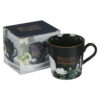 Strength and Dignity Black Floral Ceramic Coffee Mug - Proverbs 31:25 - Image 3