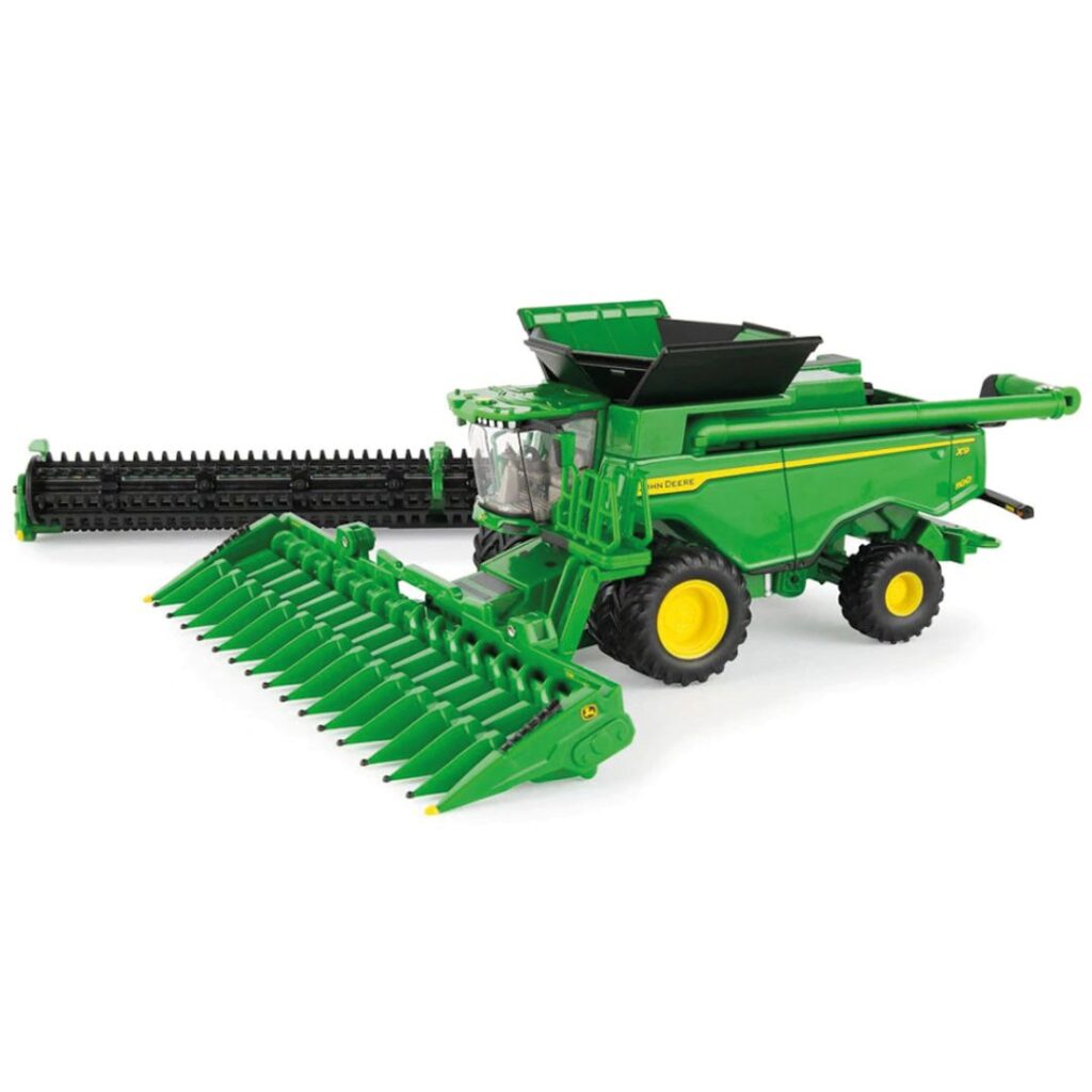 Image of John Deere X9 1100 Combine with Draper Head and Corn Head