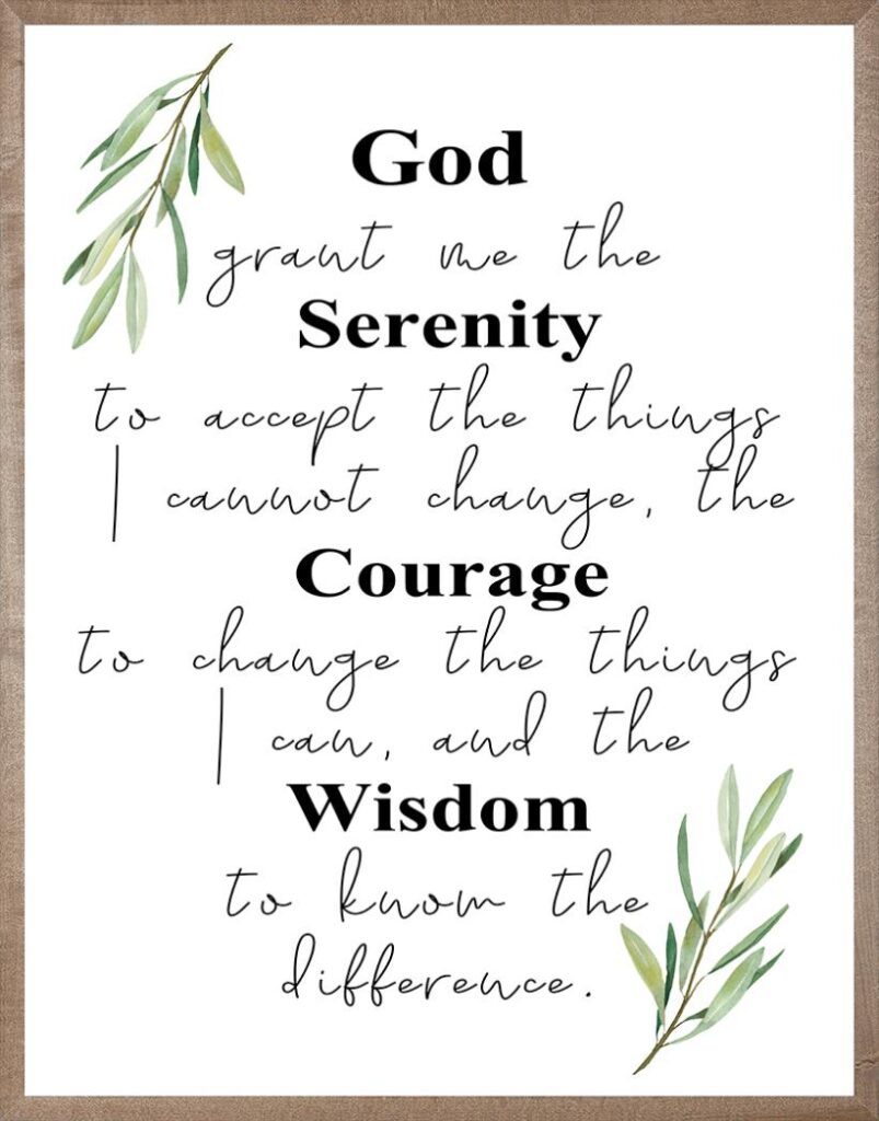 Image of Farmhouse Brown Serenity Prayer 22×28