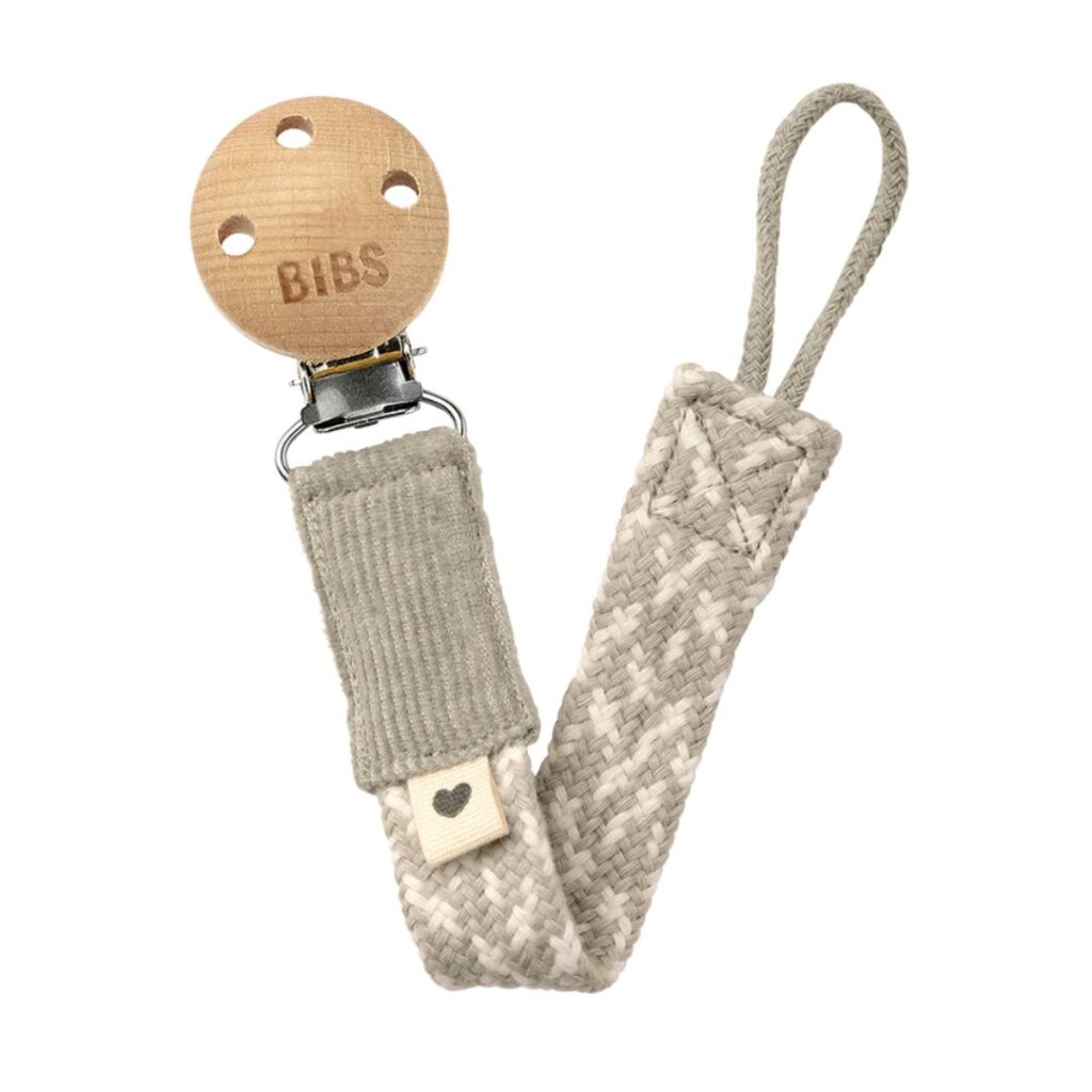 Image of BIBS Pacifier Clip Sand/Ivory