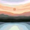 CreArt Minimalistic Landscape - Paint By Number 10"x12" - Image 2