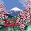 CreArt Japanese Cherry Blossom - Paint By Number 12"x16" - Image 3