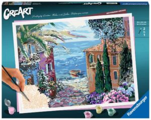 Image of CreArt Mediterranean Landscape – Paint By Number 12″x16″