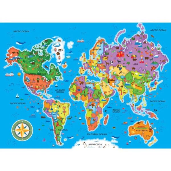 48 Pc World Map Floor Puzzle - Image 3