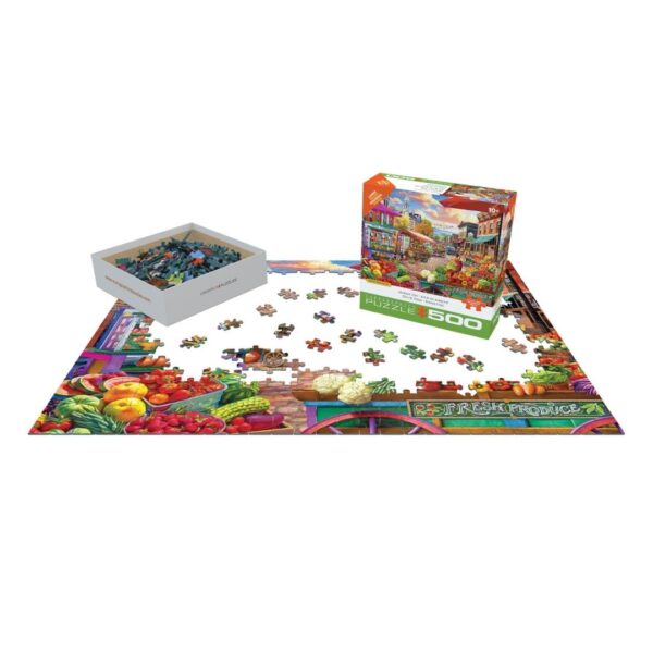 500 Pc Puzzle - Market Day - Image 3