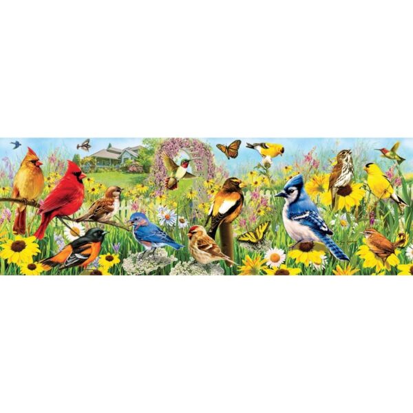 1000 Pc Puzzle - Backyard Birds Panoramic - Image 2