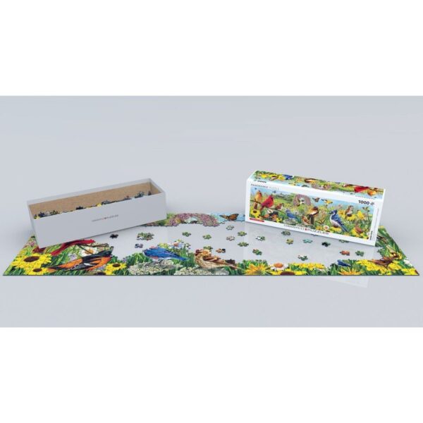 1000 Pc Puzzle - Backyard Birds Panoramic - Image 3