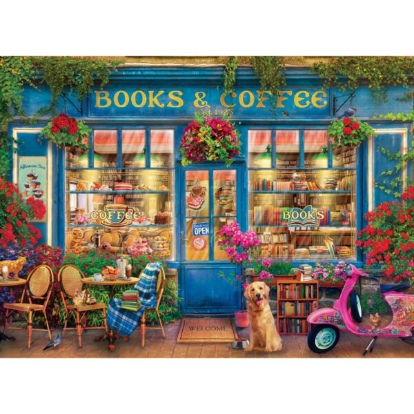 1000 Pc Puzzle - Books & Coffee - Image 2