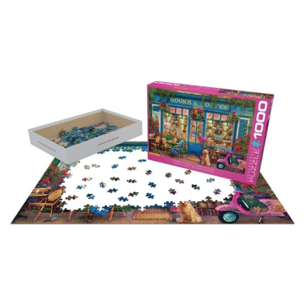 1000 Pc Puzzle - Books & Coffee - Image 3