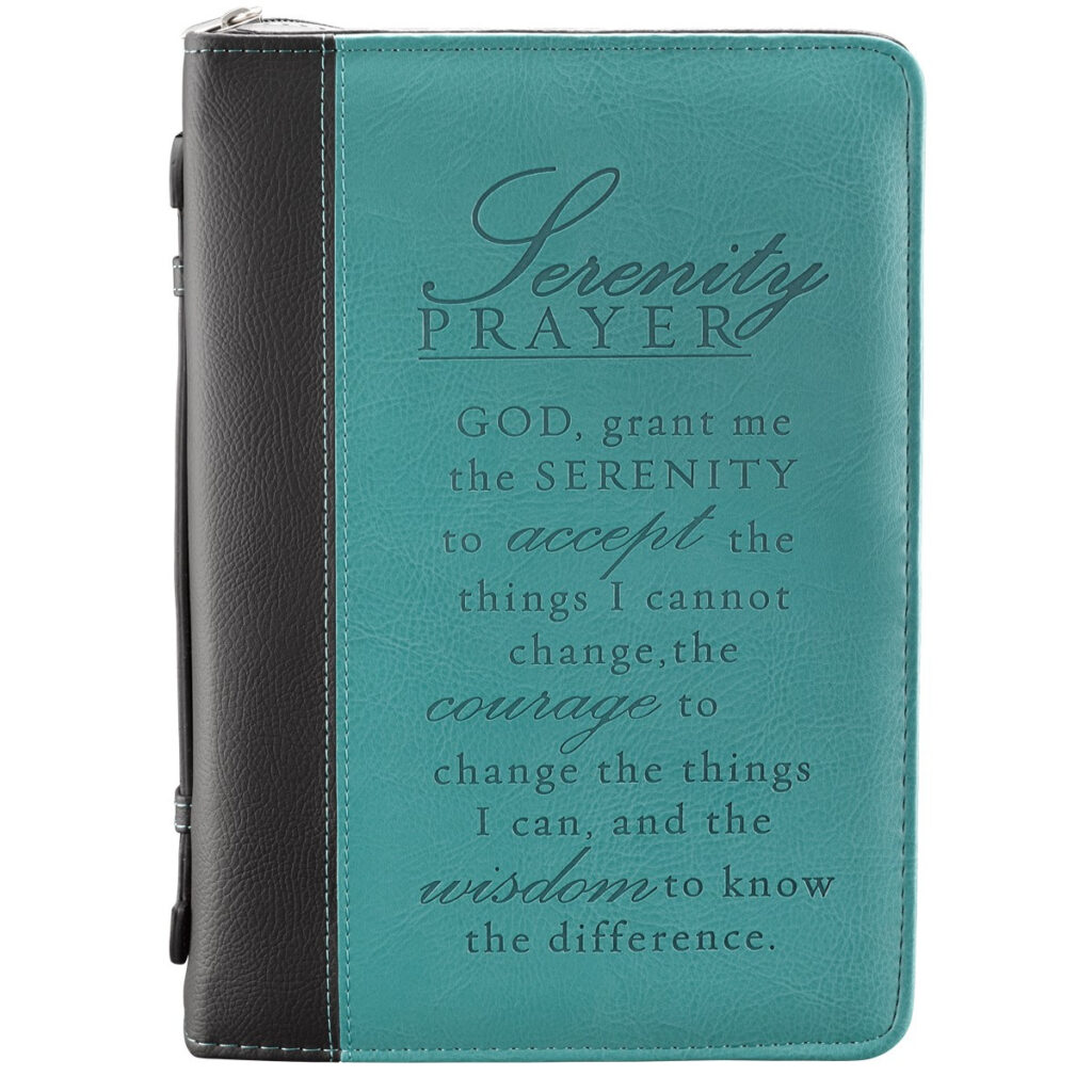 Image of BC: Serenity Prayer Two-tone Turquoise & Black Large