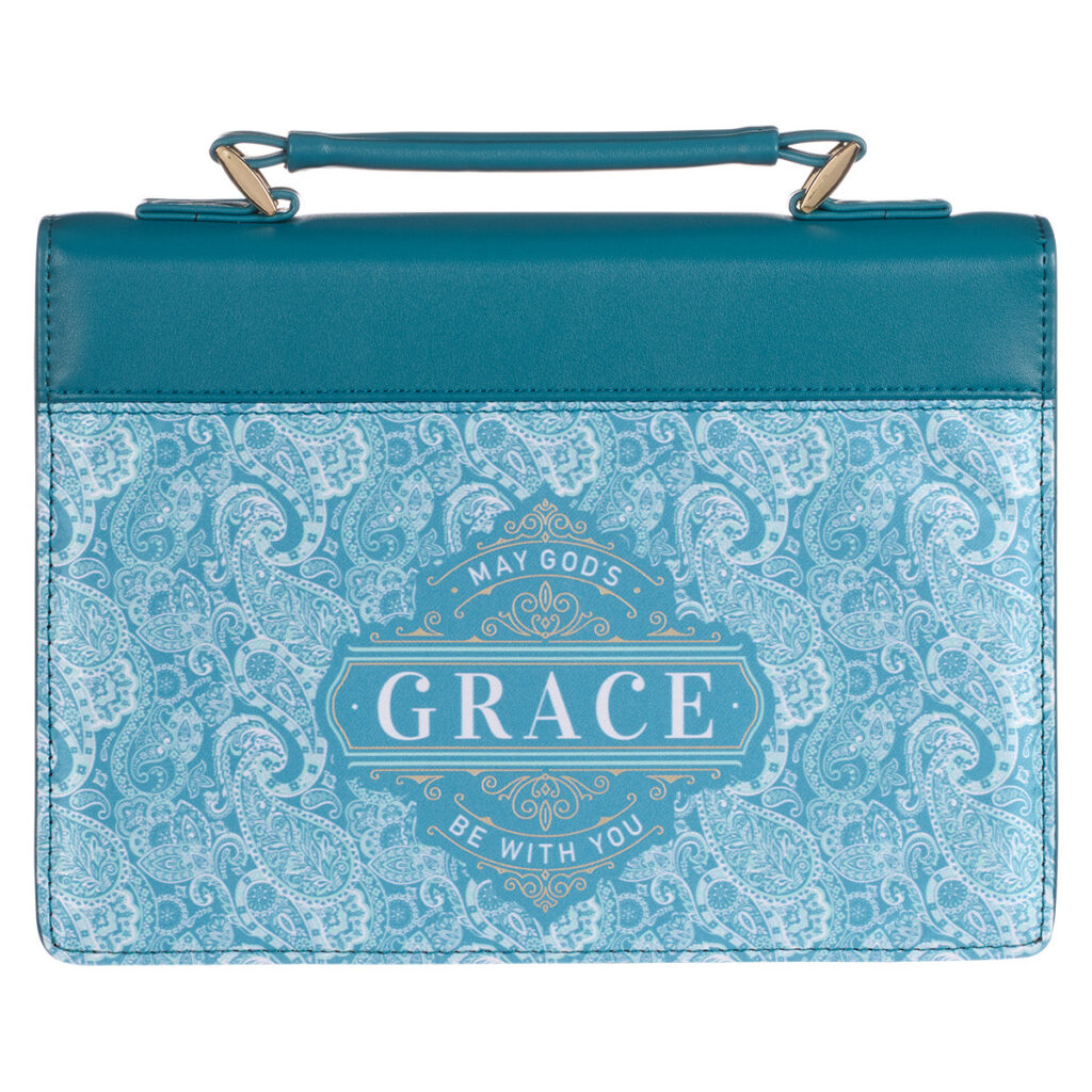 Image of BC: Fashion Teal/Paisley Printed God’s Grace – Medium