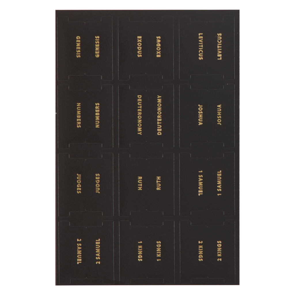 Image of Bible Indexing Tabs Black w/Gold Foil