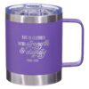 Strength & Dignity - Purple Stainless Steel Mug - 11oz - Image 5