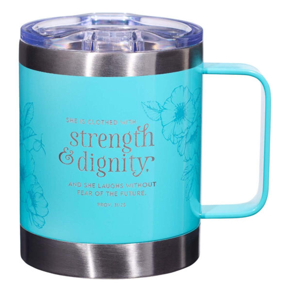 Strength & Dignity - Teal Stainless Steel Mug - 11oz 125 1068 0