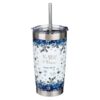 Blue Floral Stainless Steel Mug - Be Still and Know - 18 oz - Image 2