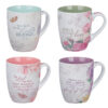 Floral Inspirations - 4 Pc Ceramic Coffee Mug Set