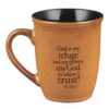 Mug Stoneware Brown/Black Trust Ps. 91:2 - Image 2