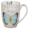Mug Teal Butterfly Grace Eph. 2:8
