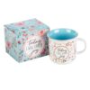 Mug Camp Blue/White Floral Choose Joy - Image 3