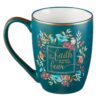 Mug Teal/White Faith Be Bigger - Image 2