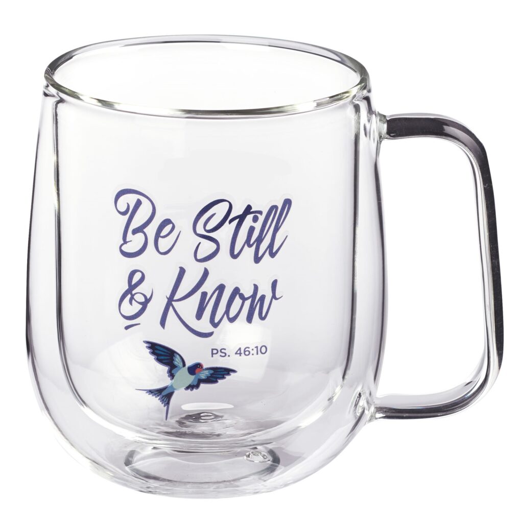 Image of Mug Glass Be Still Ps. 46:10