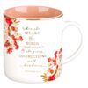 Mug Coral/White Floral When She Speaks Prov. 31:26