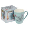 Mug White/Blue Butterflies Through Christ Phil. 4:13