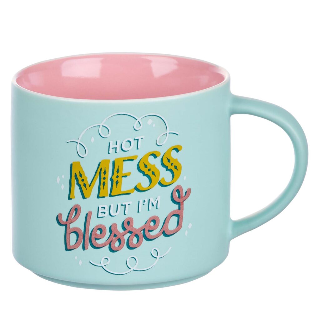 Image of Mug Ceramic Hot Mess But I’m Blessed