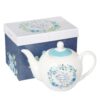 Teapot Blue Floral Sweet Friendship Prov. 27:9 - Image 3