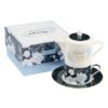 Tea for One Navy Floral Be Joyful always 1 Thess. 5:16 - Image 3